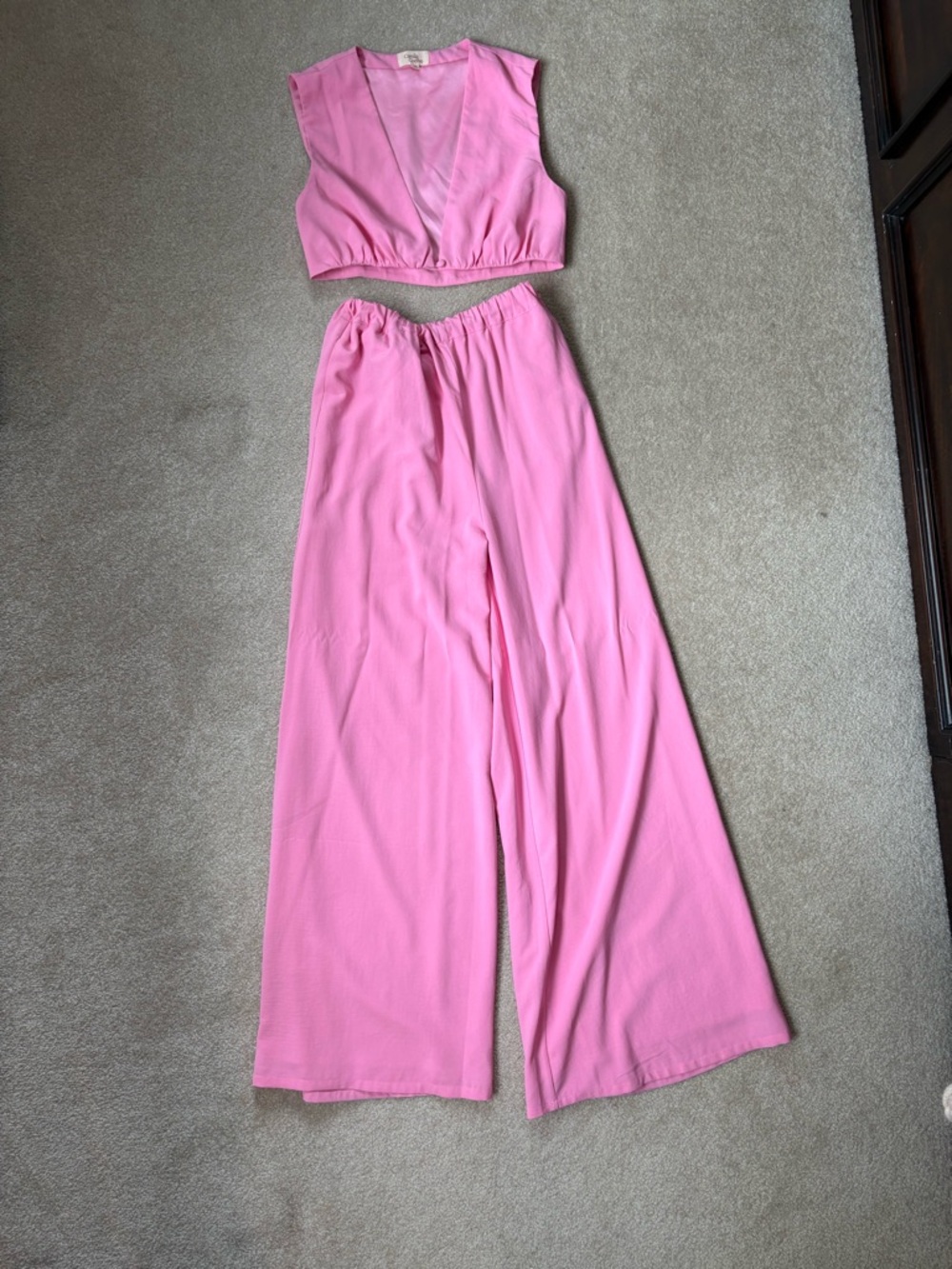Camila Coelho Pink Satin-Look Set
